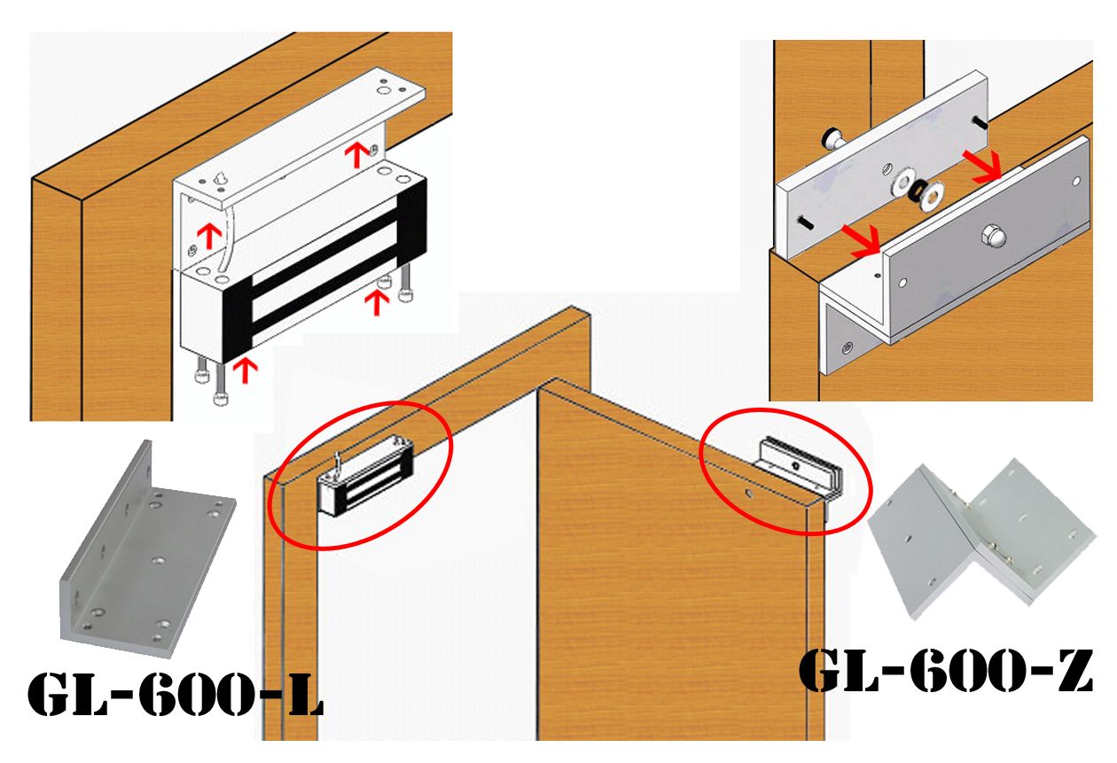 1300 Lbs Mag Lock (Waterproof) Door Closer & Hardware D&D